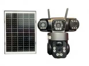 Cameră solară LYLU cu cartelă SIM, 4 camere și 24 de diode - V380 Pro