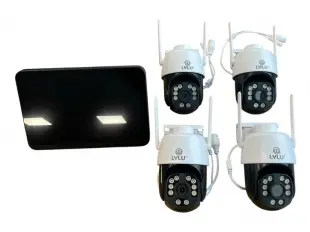 Set wireless de 4 camere rotative AI 12mpx LYLU cu monitor LCD NVR de 10,1 inch