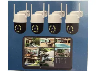 Set wireless de 4 camere rotative AI 12mpx LYLU cu monitor LCD NVR de 10,1 inch