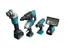 Set de ciocan rotopercutor fără fir, polizor unghiular, cheie, șurubelniță și lampă de lucru cu 3 baterii 36V 8Ah și încărcător KraftRoyal