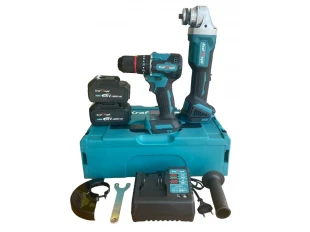 Set polizor unghiular și șurubelniță fără fir 2 în 1 KrafTRoyal 36V 8Ah