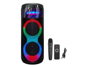 Boxă karaoke iluminată WVNGR ZQS-8223 2x8 inci