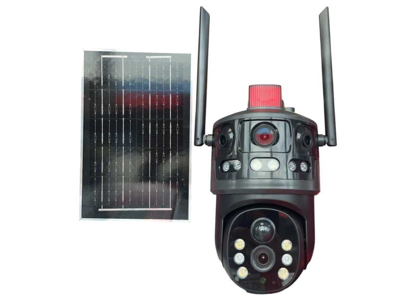 Cameră Wifi solară cvadrupla cu inteligență artificială LYLU cu 12 LED-uri - V380 Pro Cameră Wifi solară cvadrupla cu inteligență artificială LYLU cu 12 LED-uri - V380 Pro - LYLU 3277-2