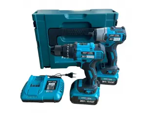 Set șurubelniță de impact fără fir, fără perii, 36V, 8Ah, KraftRoyal - Albastru Set șurubelniță de impact fără fir, fără perii, 36V, 8Ah, KraftRoyal - Albastru